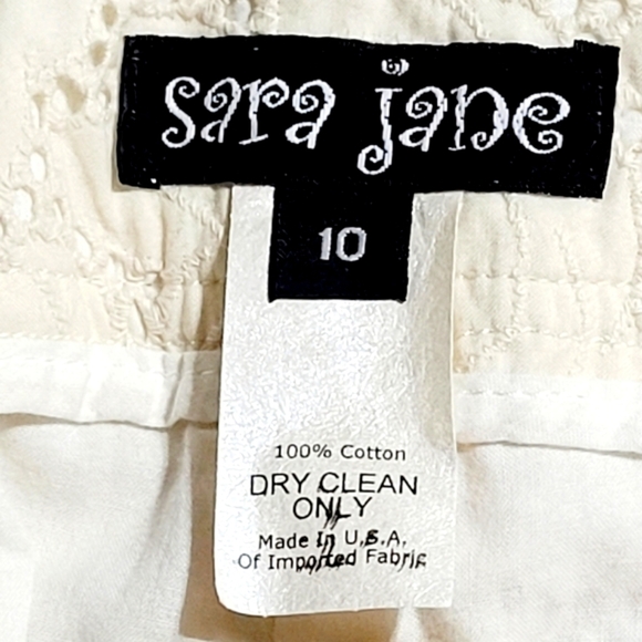 Sara Jane Eyelet & Rosette Lace Cotton Flare Pants (10) - Picture 9 of 12